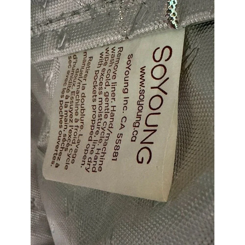 SoYoung Kids Insulated Lunch Bag Crossbody Raw Linen Graphic Print